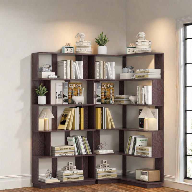 Ensemble de bibliothèques compactes en MDF, design moderne pour un usage domestique