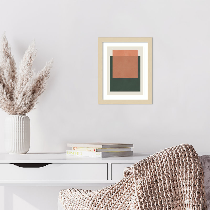 «Layers of Serenity» par Pavier Wood, reproduction d'art encadrée, H 13 po x l 11 po, Svelte naturel
