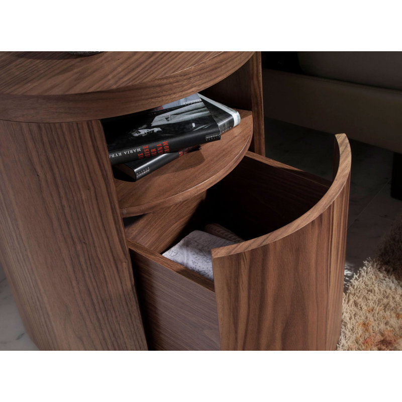 48cm W Manufactured Wood Bedside Table