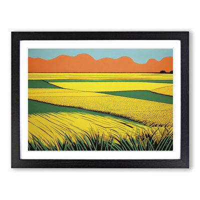 Wheat Field Pop Art - Framed Print