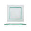 Vaisselle en verre 17,75 po x 17,75 po x H: plateau carré en verre transparent de 0,5 po