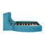 Lit plateforme tapissier grand en velours avec tête de lit à oreilles et 1 grand tiroir, 2 tabourets de rangement latéraux (bleu)-1277911651