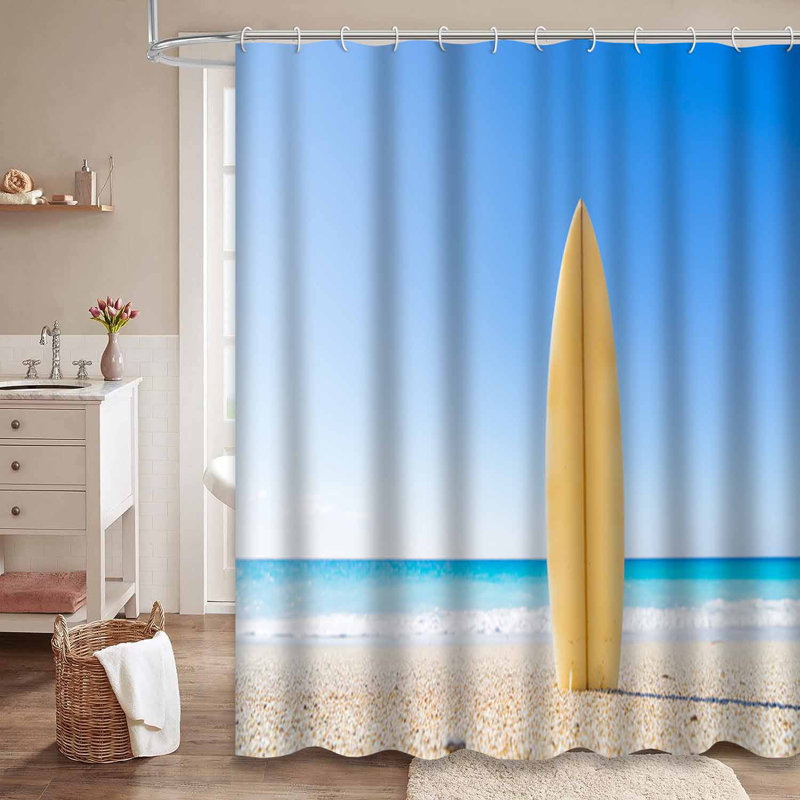 Planche de surf, plage de sable, planche de surf, Hawaï, océan, debout, frais avec 12 crochets, L 72 po x l 72 po