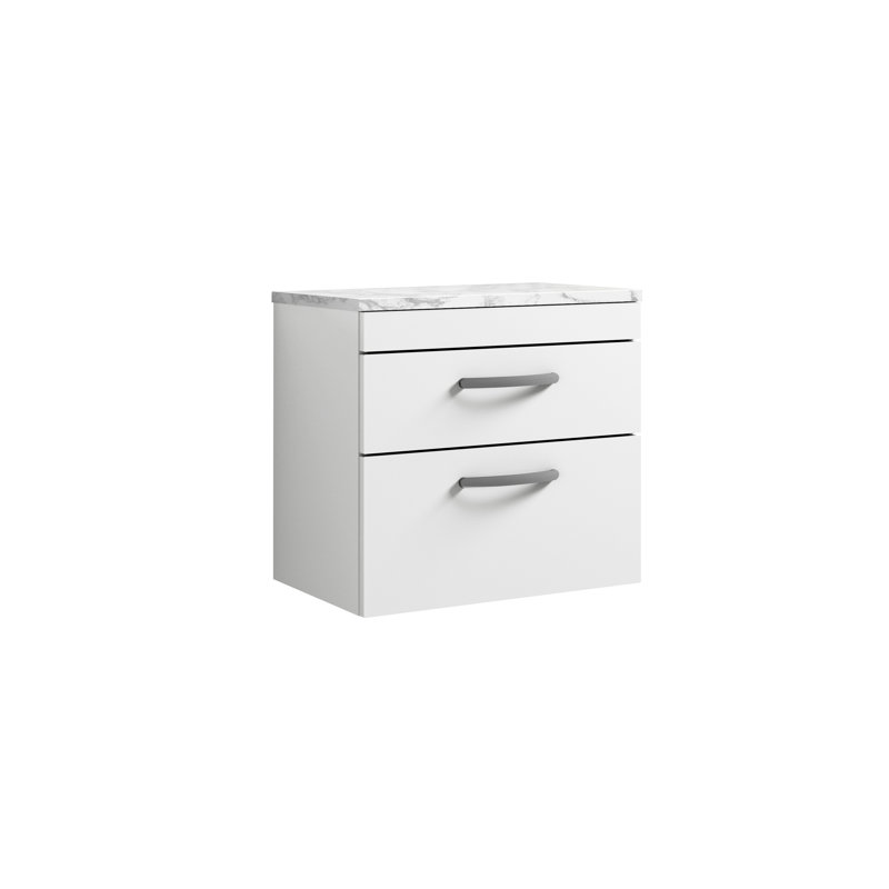 Athena 23.82cm Single Bathroom Vanity Base Only, Gloss White