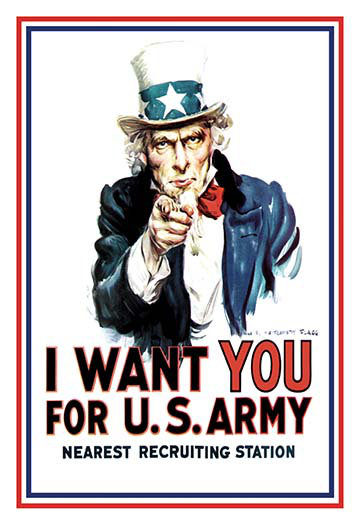 « je veux vous pour l’armée américaine » par james m. affiche rétro