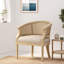 Chaise d'appoint en bois d'hévéa beige naturel-93363568