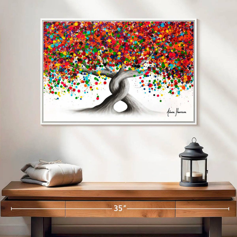 Arbres à bonbons, Cadre flottant blanc, 25 po x 17 po