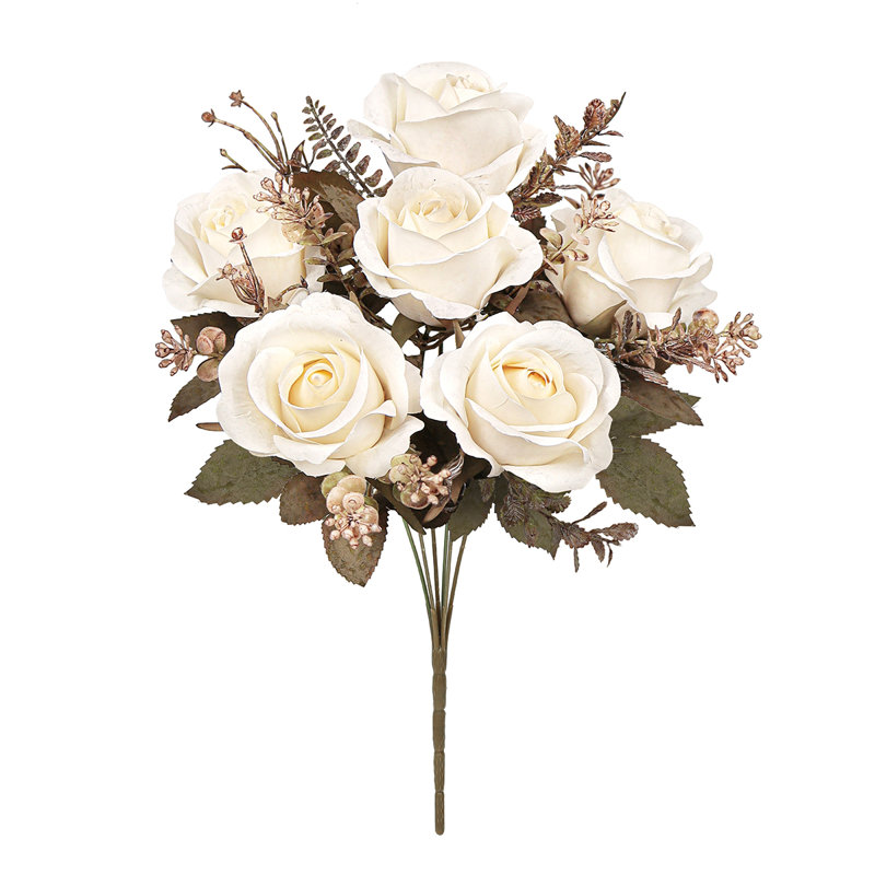 Bouquet de roses artificielles, Rosé
