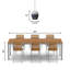 Luminaire suspendu ombré 10,75 po blanc / noir / gris Laya Glam