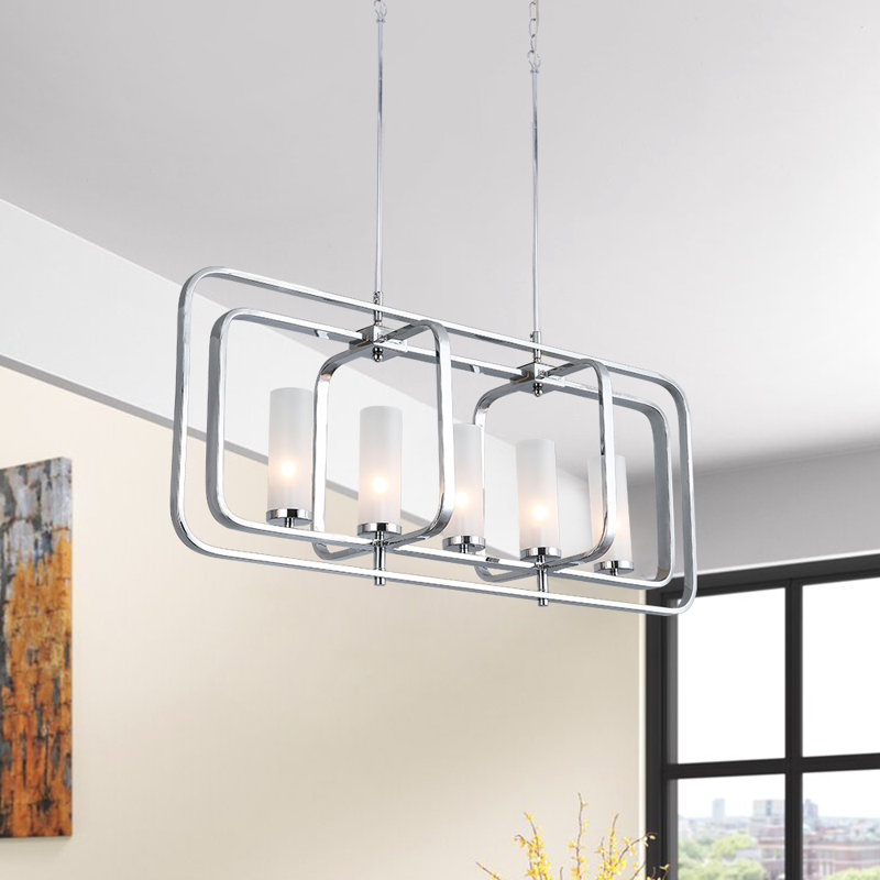 Aurora 5 - Light 37.4"W Chrome Pendant