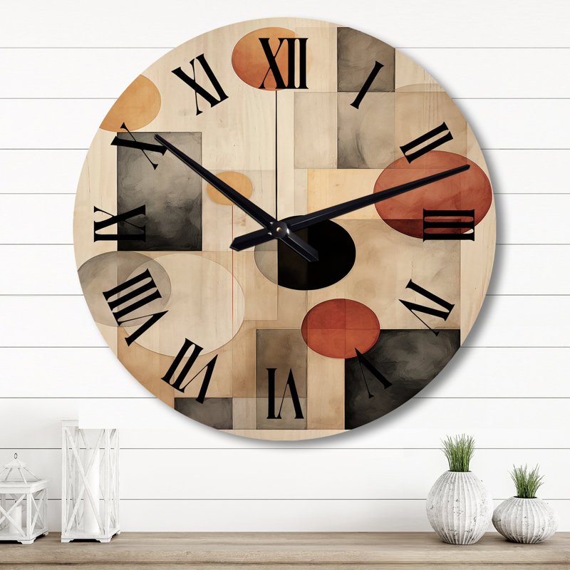 Horloge murale en bois massif Sennur, Grand