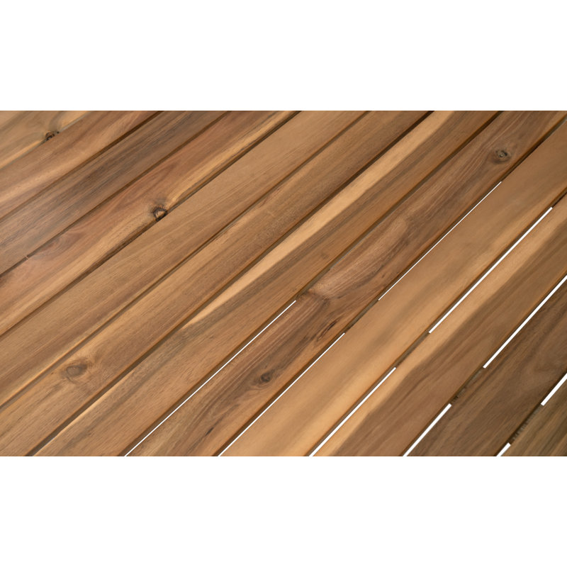 Ensemble de canapé modulaire d'extérieur en bois d'acacia avec coussins 4 pièces Clayton