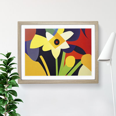 Abstract Daffodil Flowers Vol.2 - Framed Print