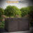 100 Gallon Resin Outdoor Storage Box Waterproof Deck Box w/ Lockable Lid & Wheels-116269388