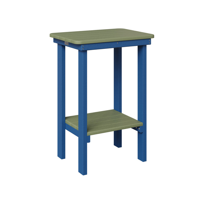 Berlin Gardens Rectangular End Counter Table, Pacific Blue, Sage