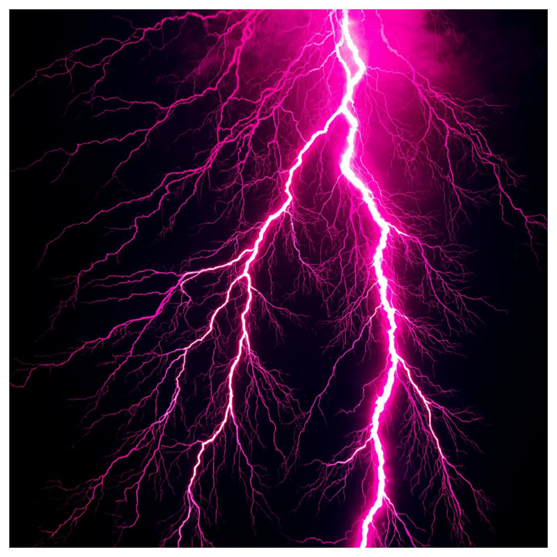 Tapis de bain rose Lightning Bolt, 34in W x 21in L