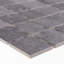 Slate Attache 12" x 24" Porcelain Mosaic Tile in Meta Dark Grey-40604288