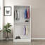 Armoire traditionnelle en noyer de 35,4 po x 74,8 po x 20,5 po | 100% panneau de particules enduit de mélamine, épaisseur: 0,7 pouce | Tablette de 5 kg de couleur brune unie élégante - parfaite pour organiser les vêtements et les accessoires-1400661868-1400661870