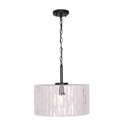 Luminaire suspendu cylindrique à 1 lumière Gizur