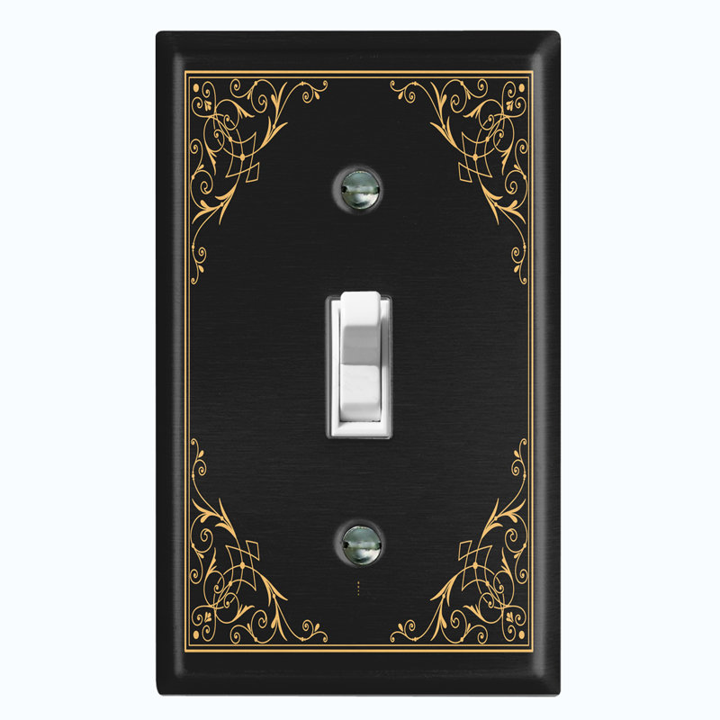 Patterned 1 - Gang Toggle Light Switch Standard Wall Plate
