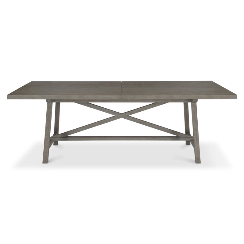 Albion Extendable Weathered Brown Farmhouse Dining Table