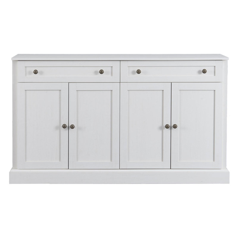 Armoires 4 portes de style campagnard, Blanc antique