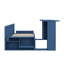 Lit de jour grand format avec bureau amovible - Comprend des tiroirs de rangement et une table d'appoint hydraulique-1527079961-1527079965