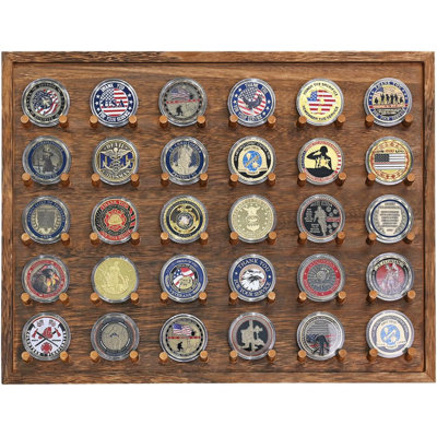 Wooden Challenge Coin Display Case