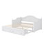 Canapé-lit simple en bois avec lit gigogne escamotable et tiroirs de rangement pratiques-838699544