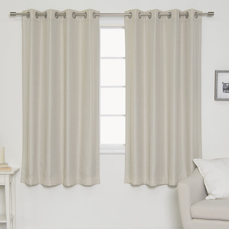 Paire de rideaux occultant avec œillets Briella, Vert menthe, l 52" x L 63"
