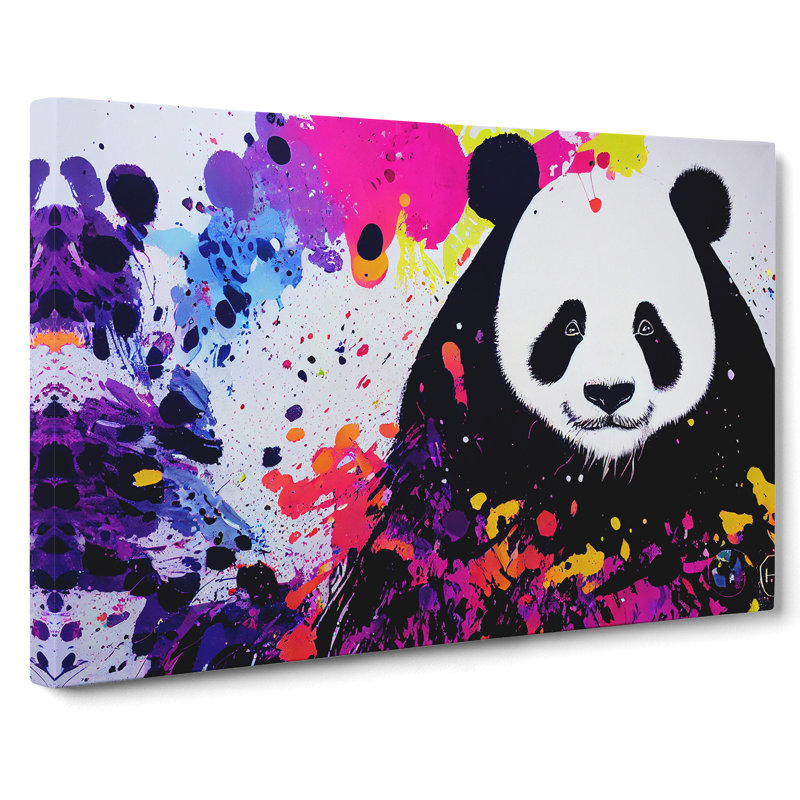 Panda Splash Vol.2 Abstract - Wrapped Canvas Print, 35cm H x 50cm W x 3cm D