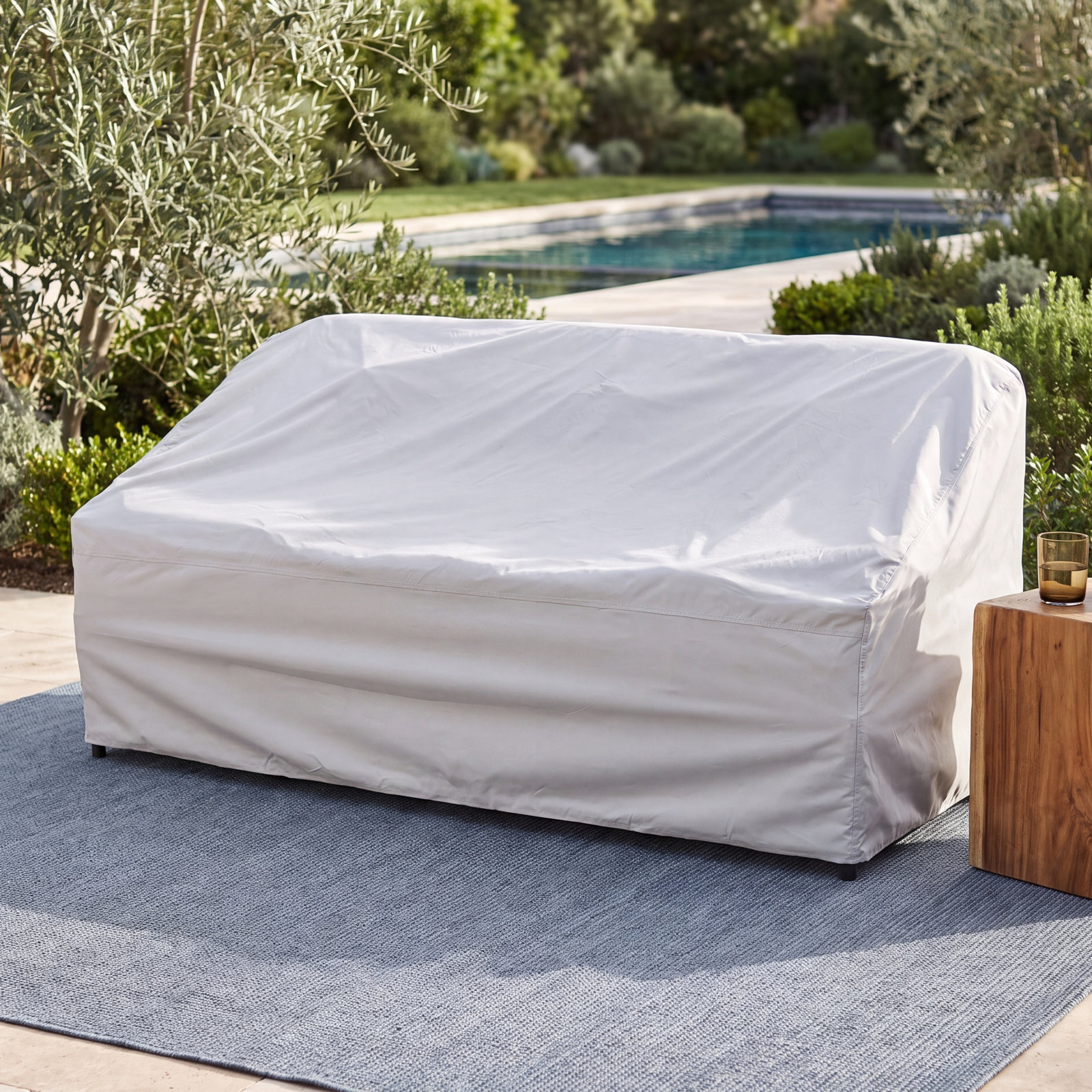 Evie Outdoor Patio Sofa Cover, 35" H x 85" W x 36" D