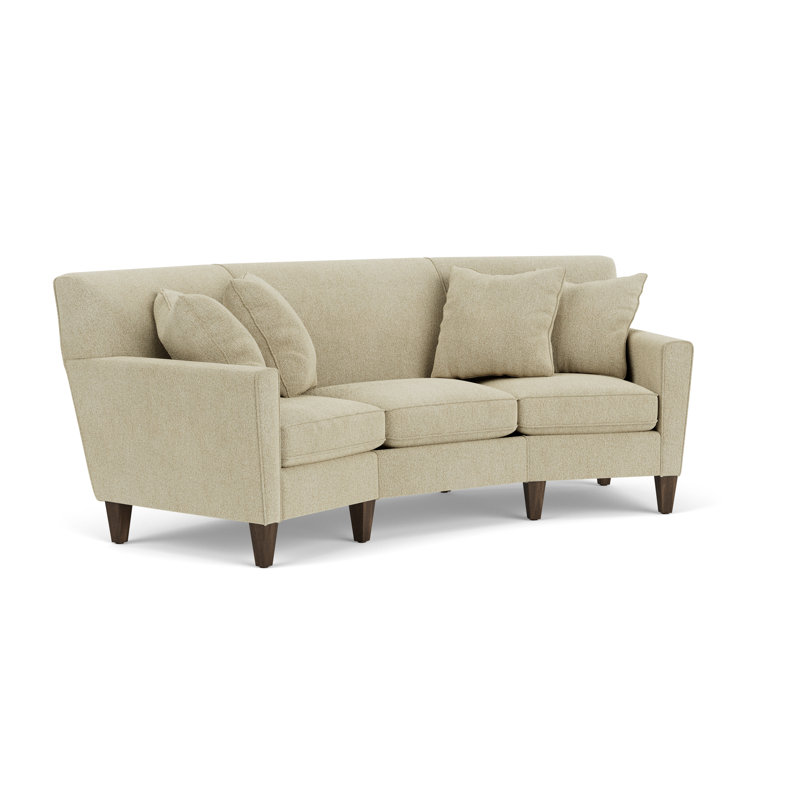Upholstered 96'' Sofa, Cream 100% Polyester