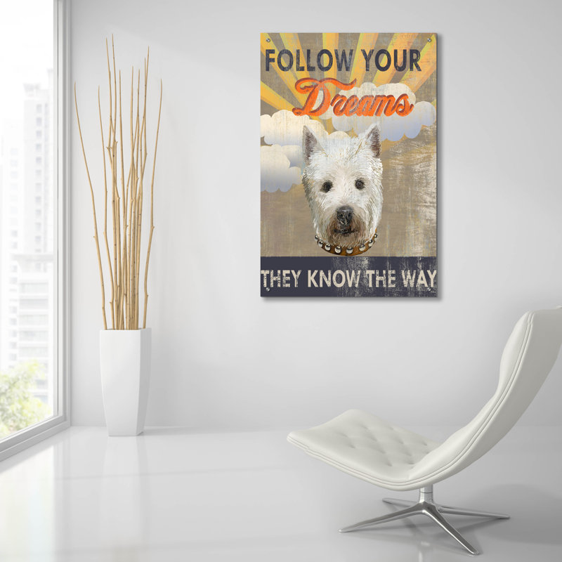  «Dog Days - Pek Pup» par Art Licensing Studio, art mural en verre acrylique, 24 po x 36 po, H 36 po x l 24 po