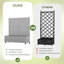 Lit de jardin en métal avec treillis et roues H 4 pi x l 4 pi - gris-1346487875