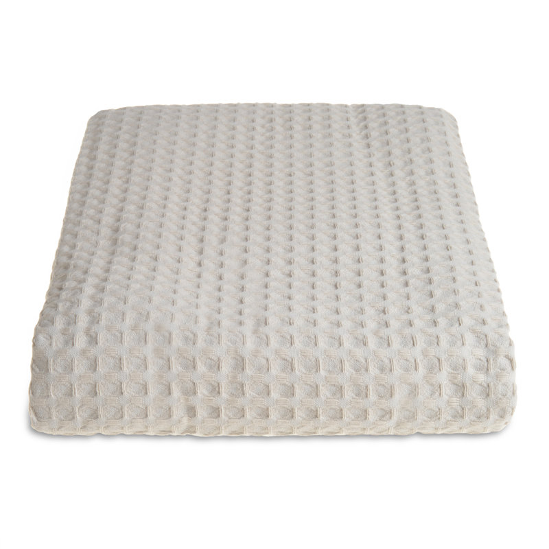 Hotel Waffle Blanket Bedspread, 225 x 250cm Bedspread, Taupe