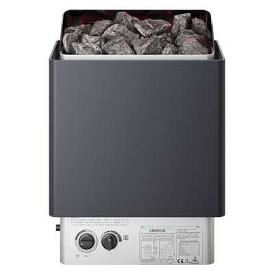 Sauna Heater, 4.5KW 220V Electric Sauna Stove, Steam Bath Sauna Heater with Built-In Controls, 3h Timer and Adjustable Temp for Max. 105-210 Cubic Feet, Home Hotel Spa Shower Use