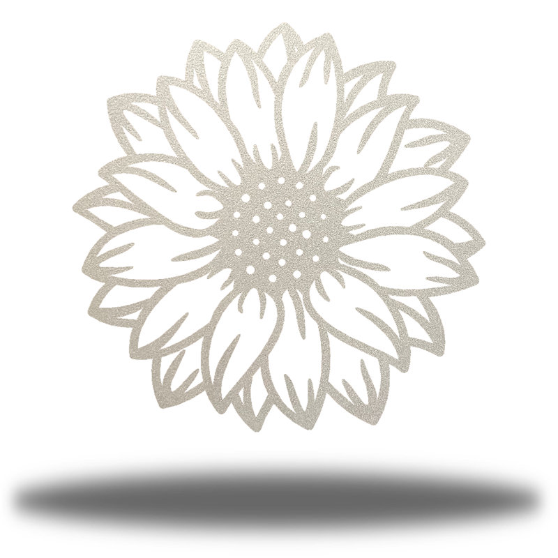 Décoration murale tournesol Nanke, Argent, H 36 po x l 36 po x P 0,0125 po