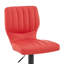 Tabourets de bar réglables en similicuir, conception pivotante rouge moderne pour la maison