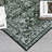  Washable Vintage Floral Entryway Rug Soft Low Pile Non-Slip Non-Shedding Oriental Distressed Rug Hallway Laundry Green-1924403662