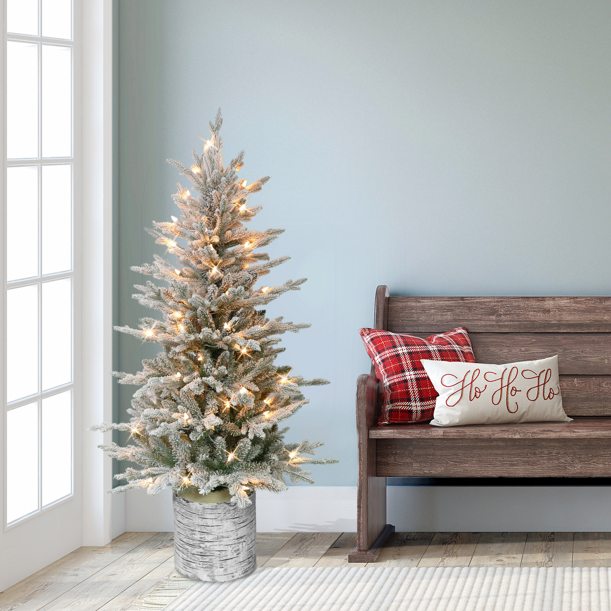 54' Lighted Artificial Fir Christmas Tree