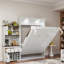 Lit escamotable avec armoire de rangement, support à vin, porte-verre, tiroirs et bande à DEL multicolore-1044594883