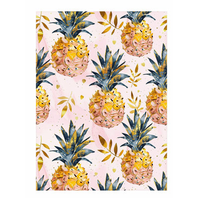 «Food and Kitchen Luxe Pineapples VIII Glam», reproduction d'art non encadrée