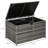 Outsunny 113 Gallon Deck Box,Rattan Outdoor Storage Box,Waterproof Storage Container,Dark Gray