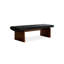 Banc rembourré en bois massif noir-1514655660