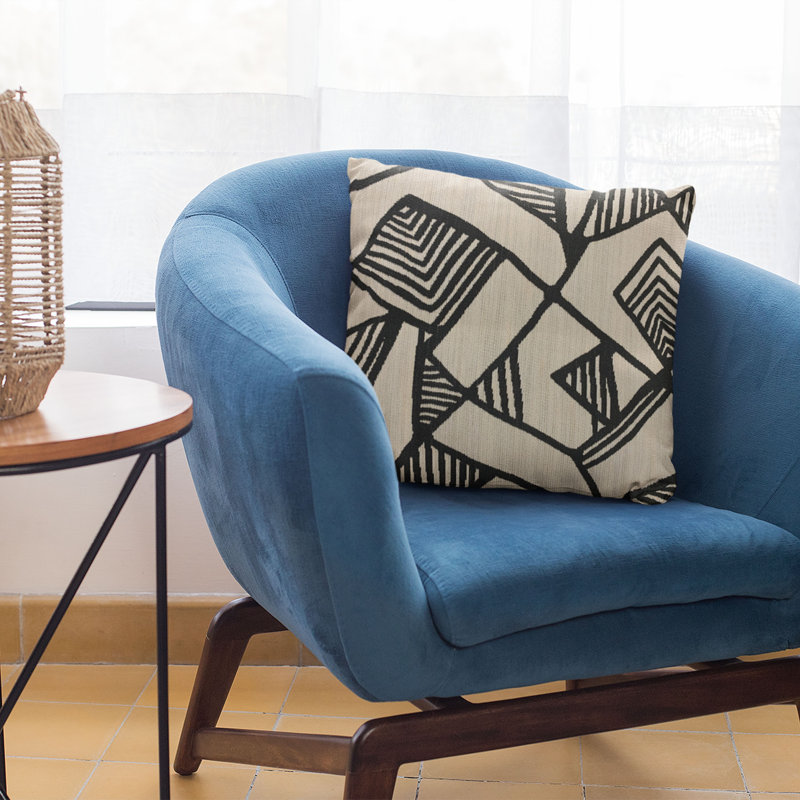 Architecture Geometric Reversible Throw Pillow, 22" x 22"