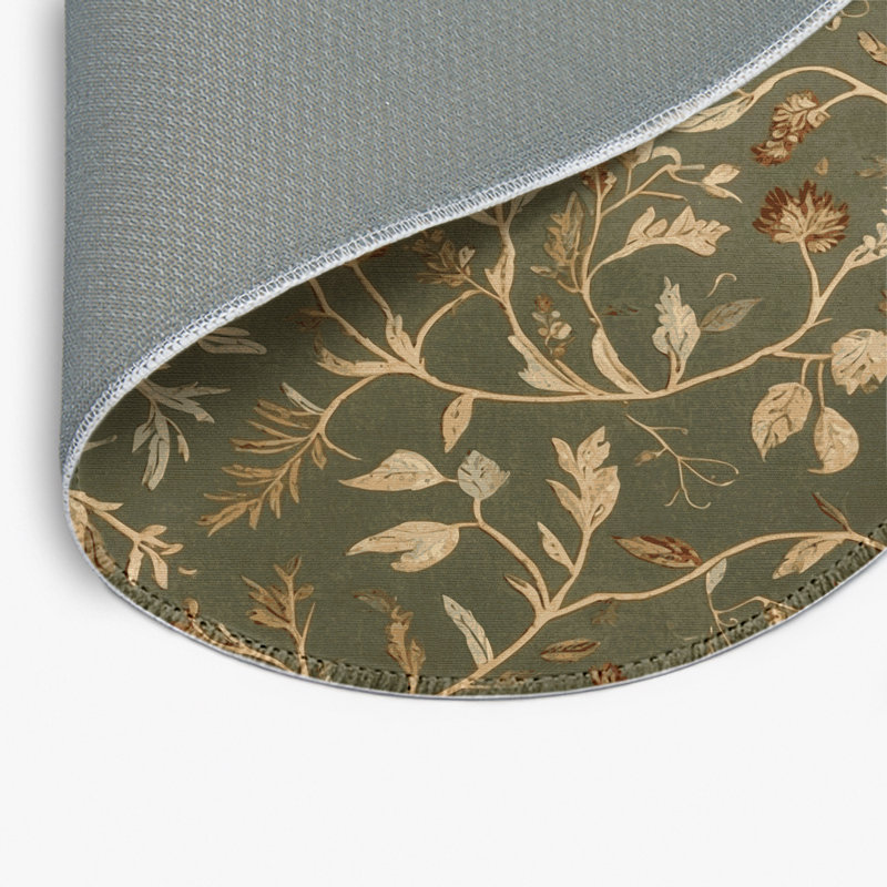 Tapis d'intérieur et d'extérieur brun Nature, Rond 5 pi