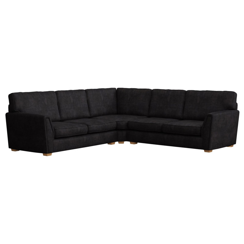 Wendleberry Corner with two seats both sides, Fixed Back, Dark Mink Polyester