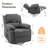Recliner Chair, 360 Swivel Rocker Chair For Adults, Small Rocking Recliner Chair For Small Spaces, Upholstered Fabric Recliner With Side Pockets-1320508971