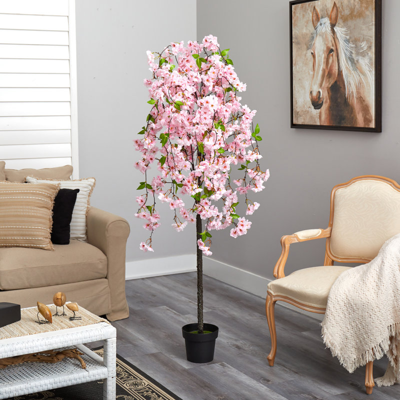 Cerisier artificiel en pot 60 po, Rose
